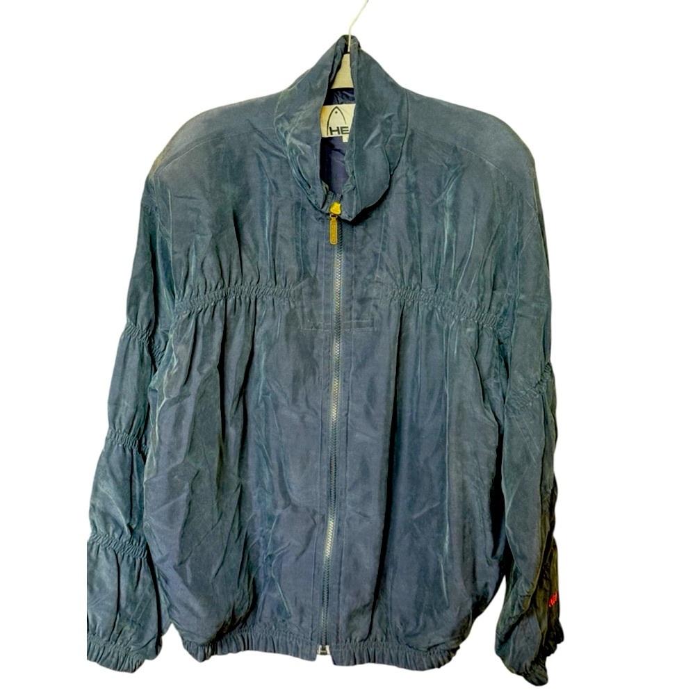 HEAD Silk Bomber Jacket Size L Blue